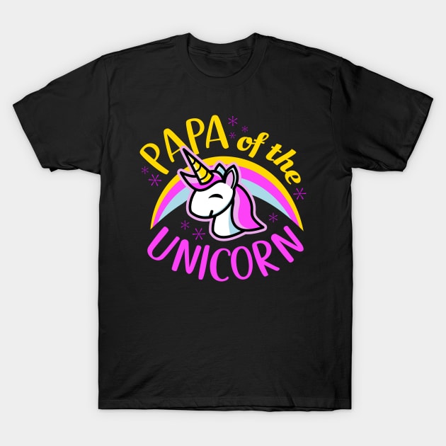 Papa Of The Unicorn T-Shirt by bonmotto